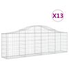 vidaXL kaarekujulised gabioonkorvid 13 tk, 200x30x60/80 cm, raud