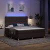 vidaXL LED Box Spring Voodi madratsiga Tume pruun 180 x 200 cm kangas