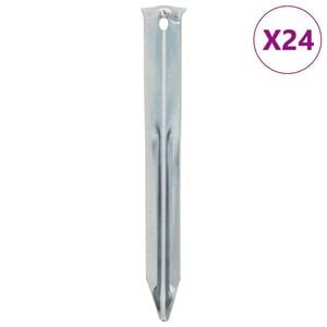 vidaXL telgivaiad 24 tk, 17 cm &Oslash;20 mm, tsingitud teras
