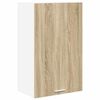vidaXL Seinakapp Sonoma tammes ja valges 50 x 31 x 80 cm Tehispuit