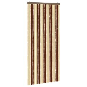vidaXL S&auml;&auml;sev&otilde;rk Chenille Pruun ja beež 90 x 200 cm 100% PP