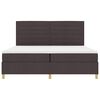 vidaXL LED Box Spring Voodi madratsiga Tume pruun 200 x 200 cm kangas