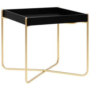 vidaXL lisalaud, must ja kuldne, 38 x 38 x 38,5 cm, MDF