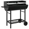 vidaXL S&uuml;si grill 96,5 x 42,5 x 88,5 cm Must