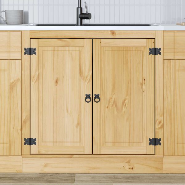 vidaXL Kapp ladustamisega uksega Kallis 80 x 46 x 81,5 cm Tahke mänd