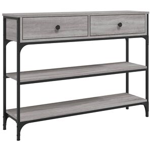 vidaXL konsoollaud, hall Sonoma tamm, 100 x 25 x 75 cm, tehispuit