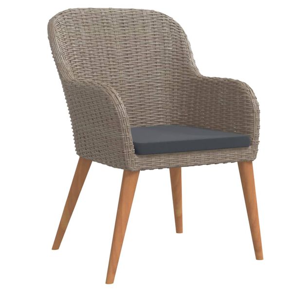 vidaXL 7-osaline aiamööbli komplekt istmepatjadega, pruun