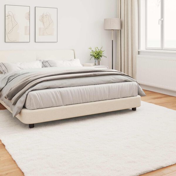 vidaXL Kunstlik K&uuml;&uuml;liku Karv Mat Olite cream 200 x 200 cm Pol&uuml;ester