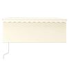 vidaXL automaatne varikatus, tuuleandur, LED, 3x2,5 m kreemjas