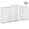vidaXL kaarekujulised gabioonkorvid 3 tk, 300x50x140/160 cm, raud
