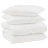 vidaXL Talve tek padjaga 3 pcs Valge Mikrofiiber