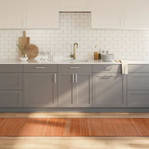 vidaXL vaip, ristk&uuml;likukujuline, pruun, 70 x 500 cm, bambus