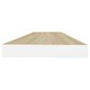 vidaXL seinariiulid, 4 tk, tamm ja valge, 80 x 23,5 x 3,8 cm MDF