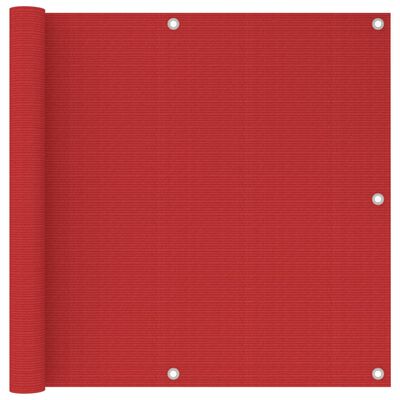 vidaXL rõdusirm, punane, 90 x 500 cm, HDPE