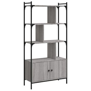 vidaXL ustega raamaturiiul, hall Sonoma, 76,5x30x154,5 cm, tehispuit