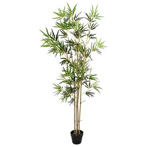 vidaXL Tehisbambuse Puud Roheline 75,5 x 18 x 175 cm Kangas ja Bambu