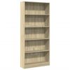 vidaXL raamaturiiul Sonoma tamm 80 x 24 x 176 cm t&ouml;&ouml;deldud puit