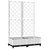 vidaXL v&otilde;rega taimekast, valge, 80 x 40 x 121,5 cm PP