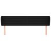 vidaXL voodipeats servadega, must, 183x23x78/88 cm, kangas