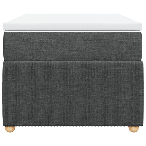 vidaXL kontinentaalvoodi madratsiga, tumehall, 80x200 cm, kangas