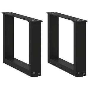 vidaXL kohvilaua jalad U-kujulised 2 tk mustad 30 x (30-31) cm terasest