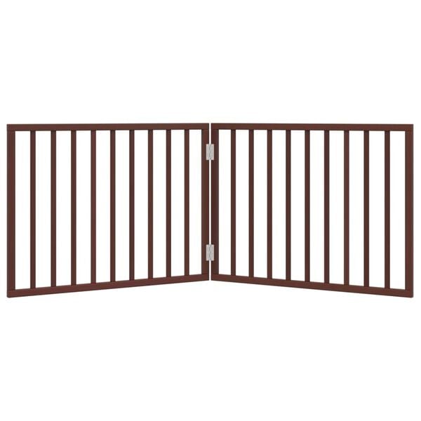 vidaXL kokkupandav koerav&auml;rav, 2 paneeli, pruun, 160 cm, paplipuit