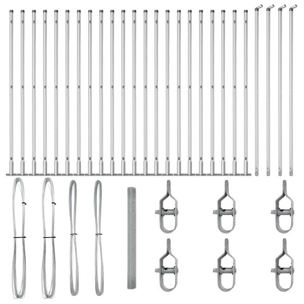 vidaXL Aiapost H&otilde;bedane 50 x 1,5 m (25 x 25 mm v&otilde;rk) Teras