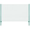 vidaXL traadist v&otilde;rkaed aiapostidega, teras, 25 x 1,5 m, roheline