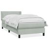 vidaXL Box Vedruvoodi madratsiga Helehall 100x220 cm samet