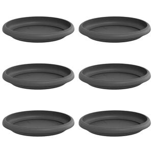 vidaXL Ringikujuline Lilletaldrik 6 pcs Must &Oslash; 14 x 2 cm Plastmass