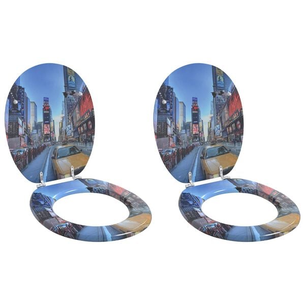 vidaXL Tualettsari 2 pcs Hall 44 x 38 cm MDF plaat