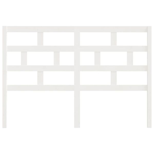 vidaXL voodipeats, valge, 141 x 4 x 100 cm, m&auml;nnipuit