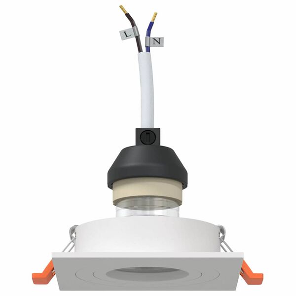 vidaXL Spotivalgus 24 pcs Valge 9 x 9 x 2 cm Alumiinium