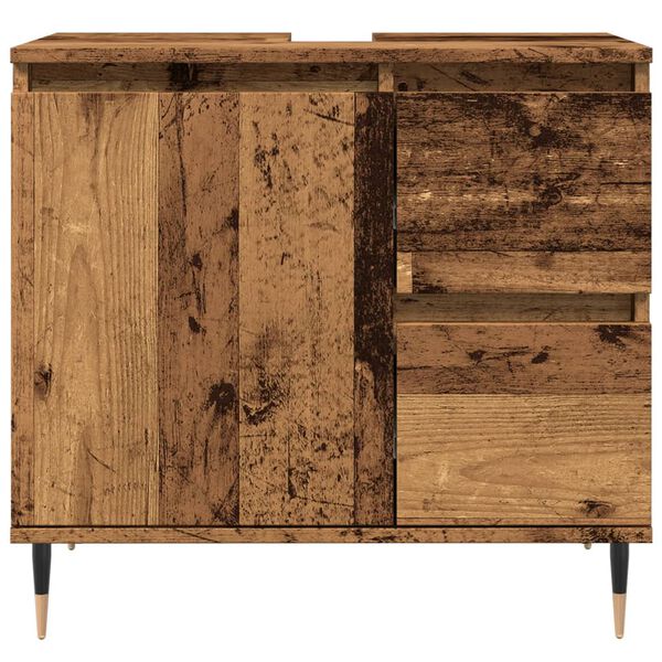 vidaXL vannitoakapp, vana puit, 65 x 33 x 60 cm, tehispuit