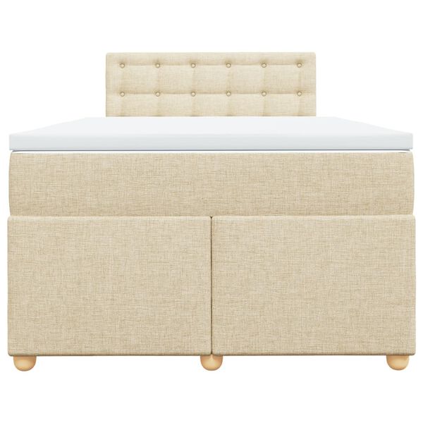 vidaXL kontinentaalvoodi madratsi, kreemjas, 120x190 cm, kangas