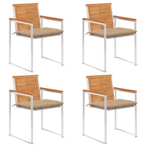 vidaXL aiatoolid istmepatjadega, 4 tk, akaatsiapuit