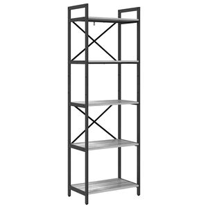 vidaXL Raamatukapp 5 tasandit 56 x 34 x 171 cm Tehispuit Hall Sonoma