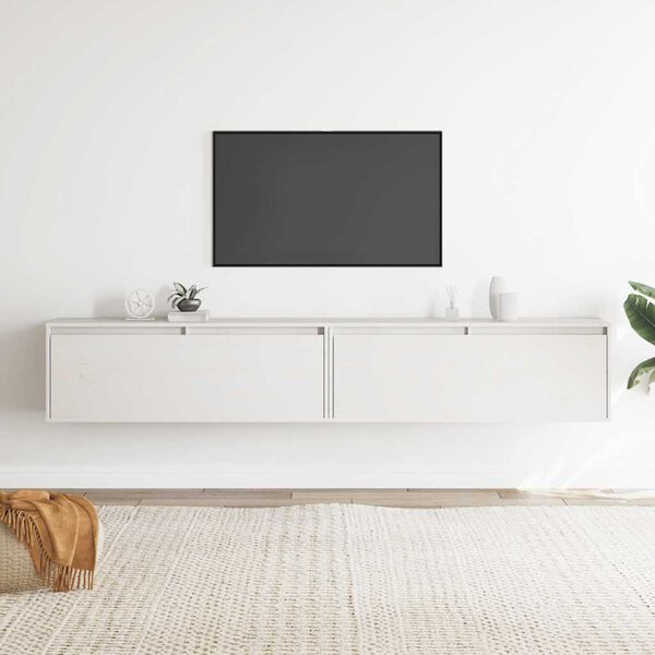 vidaXL seinakapid, 2 tk, valge, 100x30x35 cm, m&auml;nnipuit