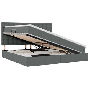 vidaXL LED-valgusega hoiuvoodi LEDiga Tumehall 200 x 200 cm Pol&uuml;ester