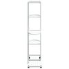 vidaXL 5 tasandiga lillealus ratastel, 44 x 23 x 100 cm, valge raud