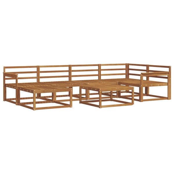 vidaXL V&auml;li diivanikomplekt 7 pcs Neutraalne Tugev akatsiapuu