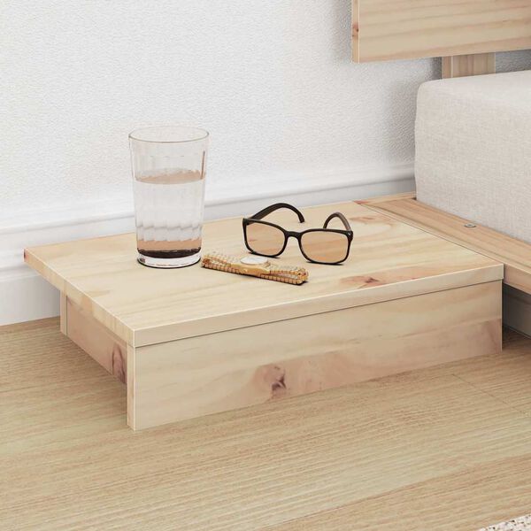 vidaXL Voodi raam Pruun 75 x 190 cm puit