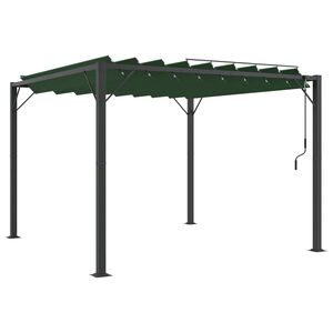 vidaXL K&uuml;&uuml;nal lamedaga katus Roheline 3 x 3 x 2,14 m