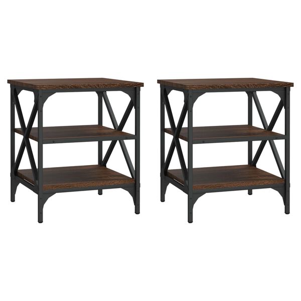 vidaXL lisalauad 2 tk, pruun tamm, 40 x 42 x 50 cm, tehispuit