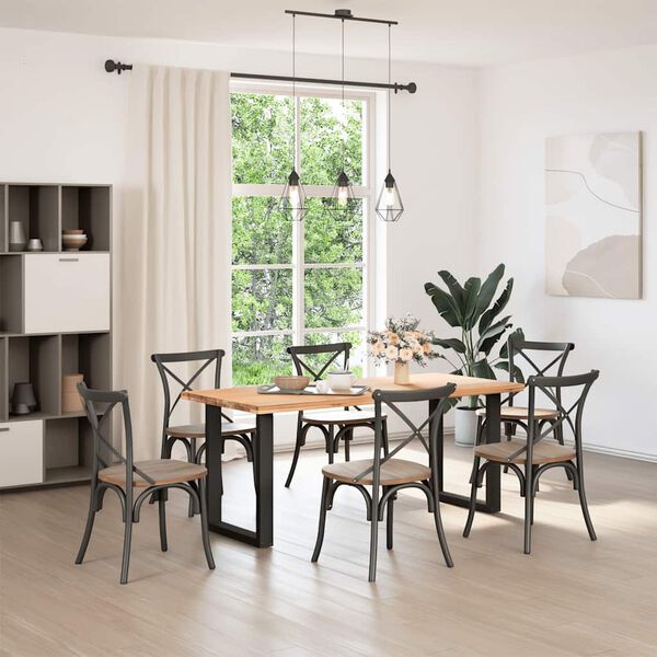 vidaXL s&ouml;&ouml;gilaua jalad U-kujulised 2 tk mustad 70 x (72-73) cm terasest