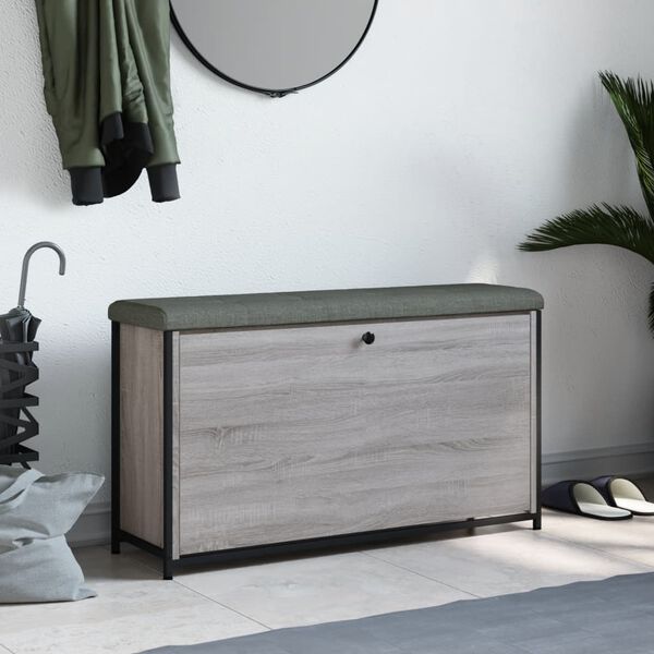 vidaXL klappuksega jalatsipink, hall Sonoma tamm, 102 x 32 x 56 cm