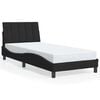 vidaXL voodiraam ilma madratsita Hanko, must, 90x200 cm, samet