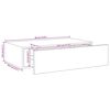 vidaXL sahtlitega seinariiulid, 2 tk, must, 40x23,5x10 cm MDF