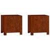 vidaXL jalgadega taimekastid, 2 tk, rooste, 30x30x30 cm, Corten teras