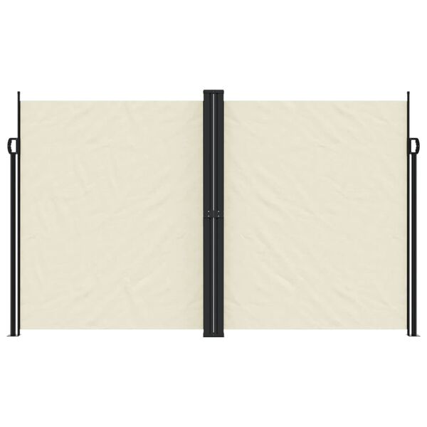 vidaXL lahtitõmmatav külgsein, kreemjas, 200 x 600 cm